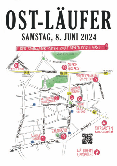 Ost-Läufer 8. Juni 2024 Lageplan der Locations